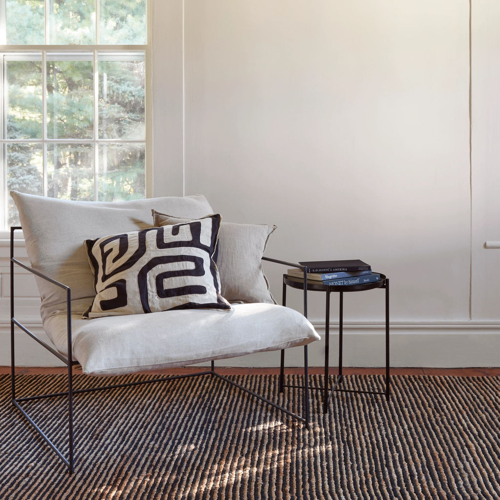 Twiggy Black Handwoven Wool/Jute Rug - DA1934 - 10x14