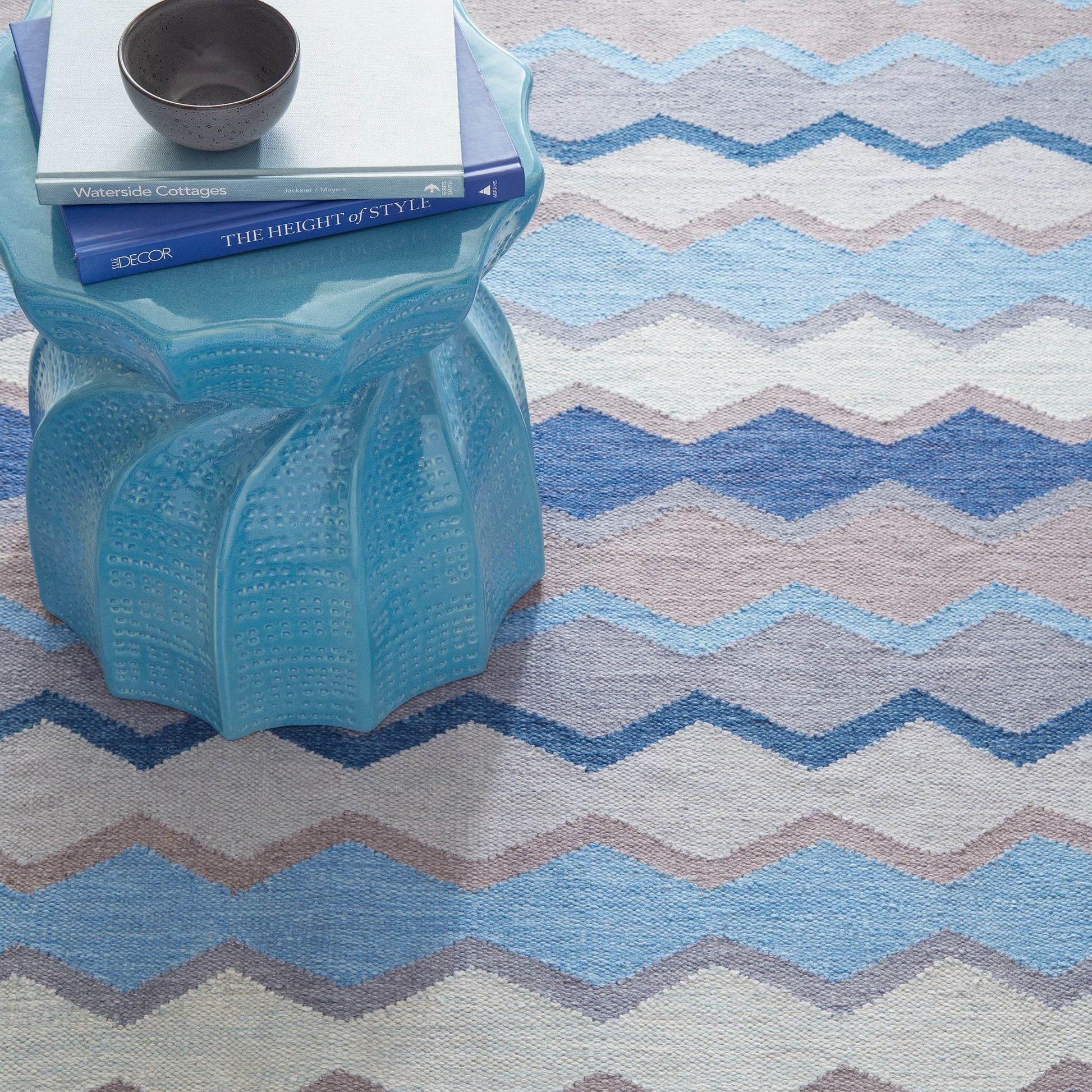 Safety Net Blue Handwoven Indoor/Outdoor Rug - DA1946 - 9x12