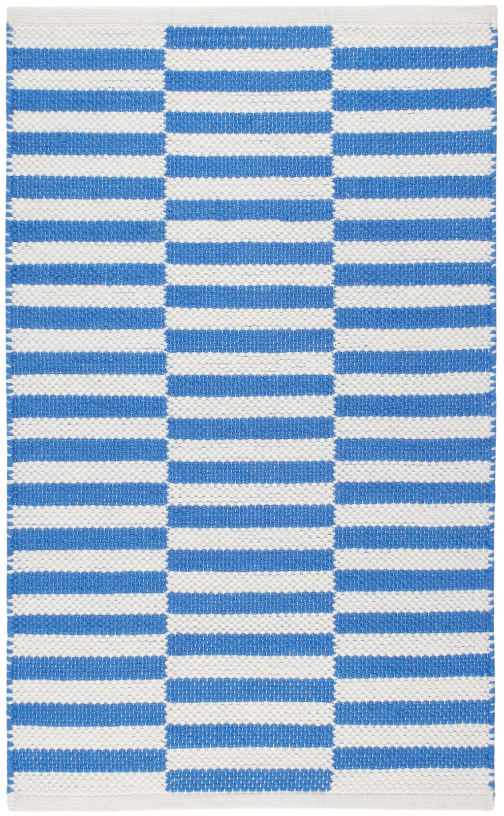 Sailing Stripe French Blue Handwoven Indoor/Outdoor Rug - DA1961 - 9x12