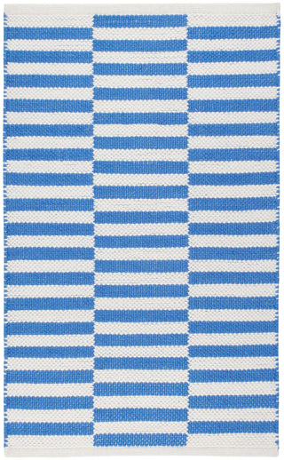 Sailing Stripe French Blue Handwoven Indoor/Outdoor Rug - DA1961 - 9x12