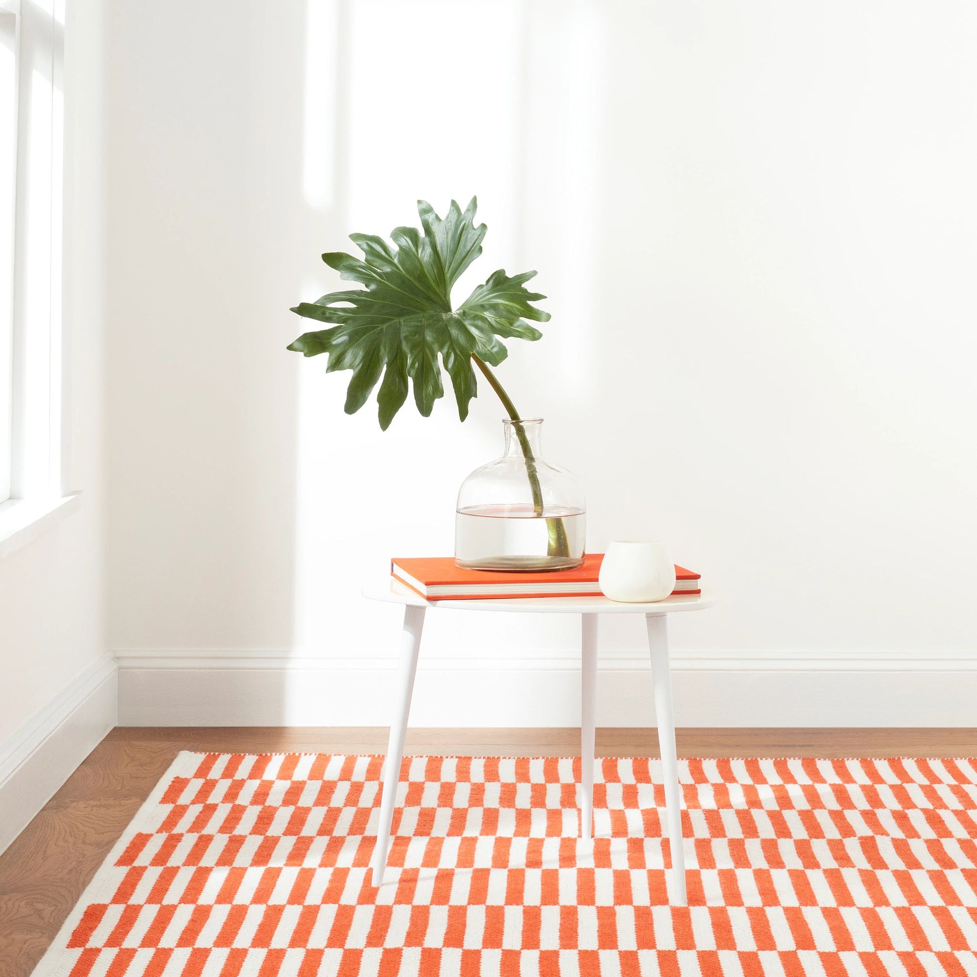 Sailing Stripe Tangerine Handwoven Indoor/Outdoor Rug - DA1962 - 9x12