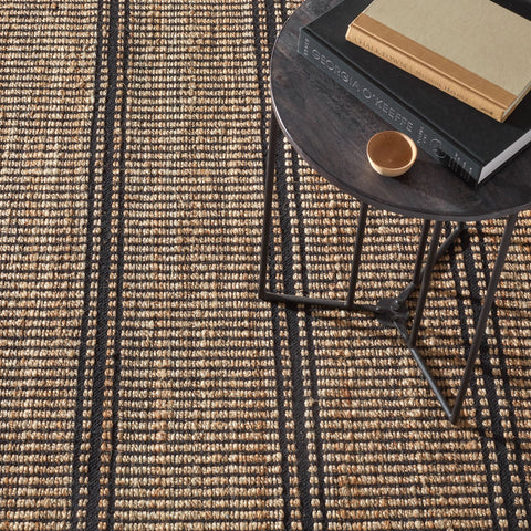 Arbor Black Handwoven Jute Rug - DA1967 - 10x14