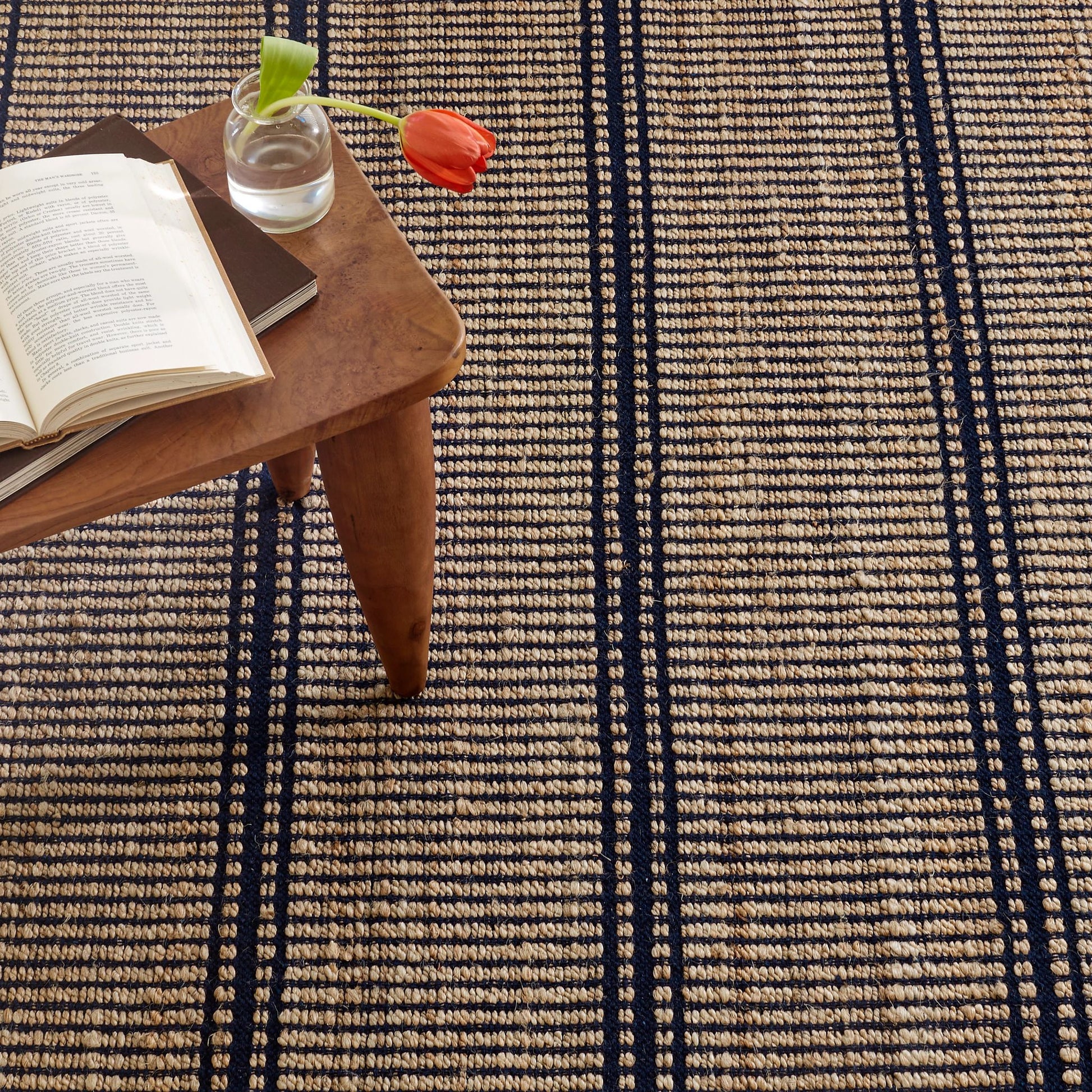 Arbor Navy Handwoven Jute Rug - DA1969 - 10x14