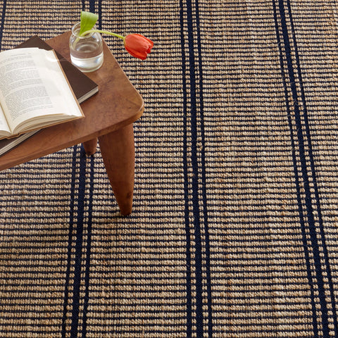 Arbor Navy Handwoven Jute Rug - DA1969 - 10x14