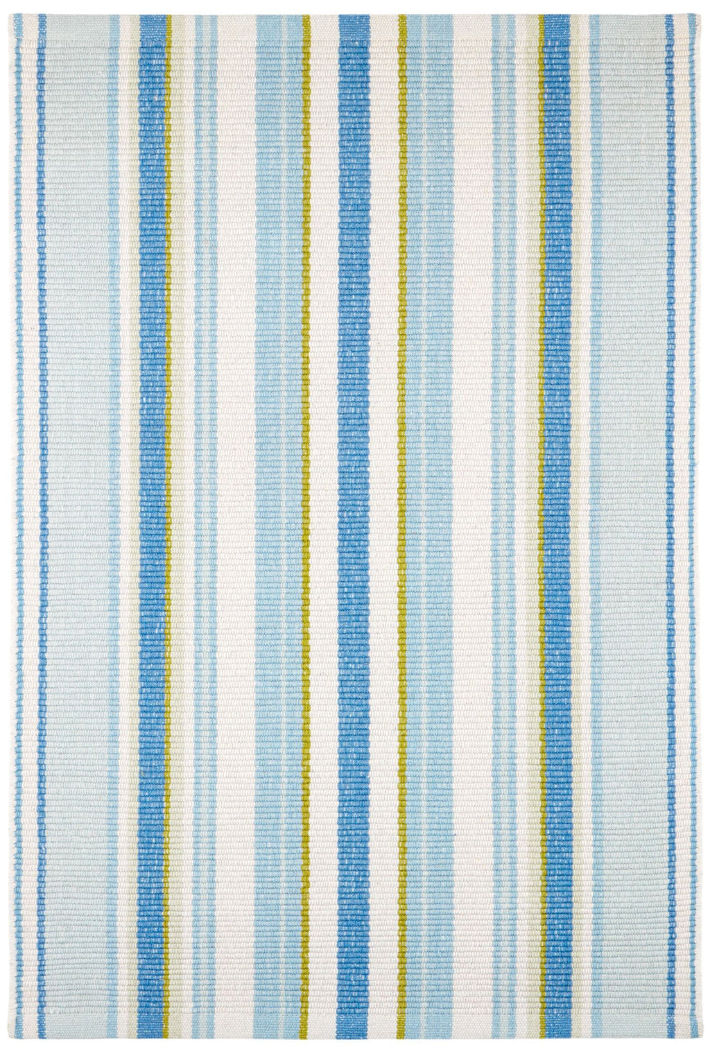Daphne Stripe French Blue Handwoven Cotton Rug - DA2018 - 10x14
