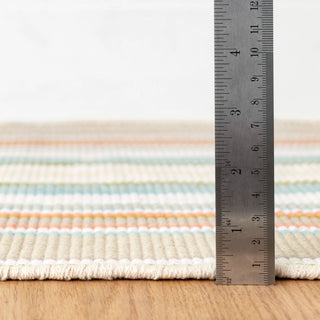 Daphne Stripe Sky Handwoven Cotton Rug - DA2019 - 10x14