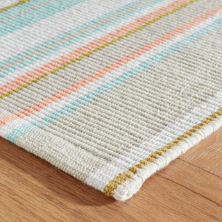 Daphne Stripe Sky Handwoven Cotton Rug - DA2019 - 10x14