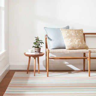 Daphne Stripe Sky Handwoven Cotton Rug - DA2019 - 10x14