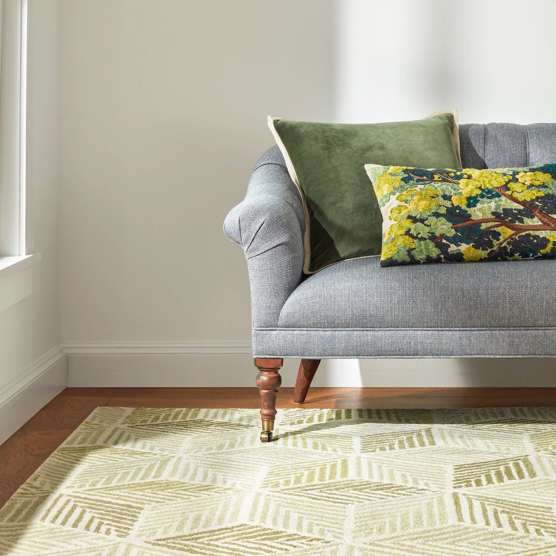 Karari Moss Hand Hooked Wool Rug - DA2023 - 10x14