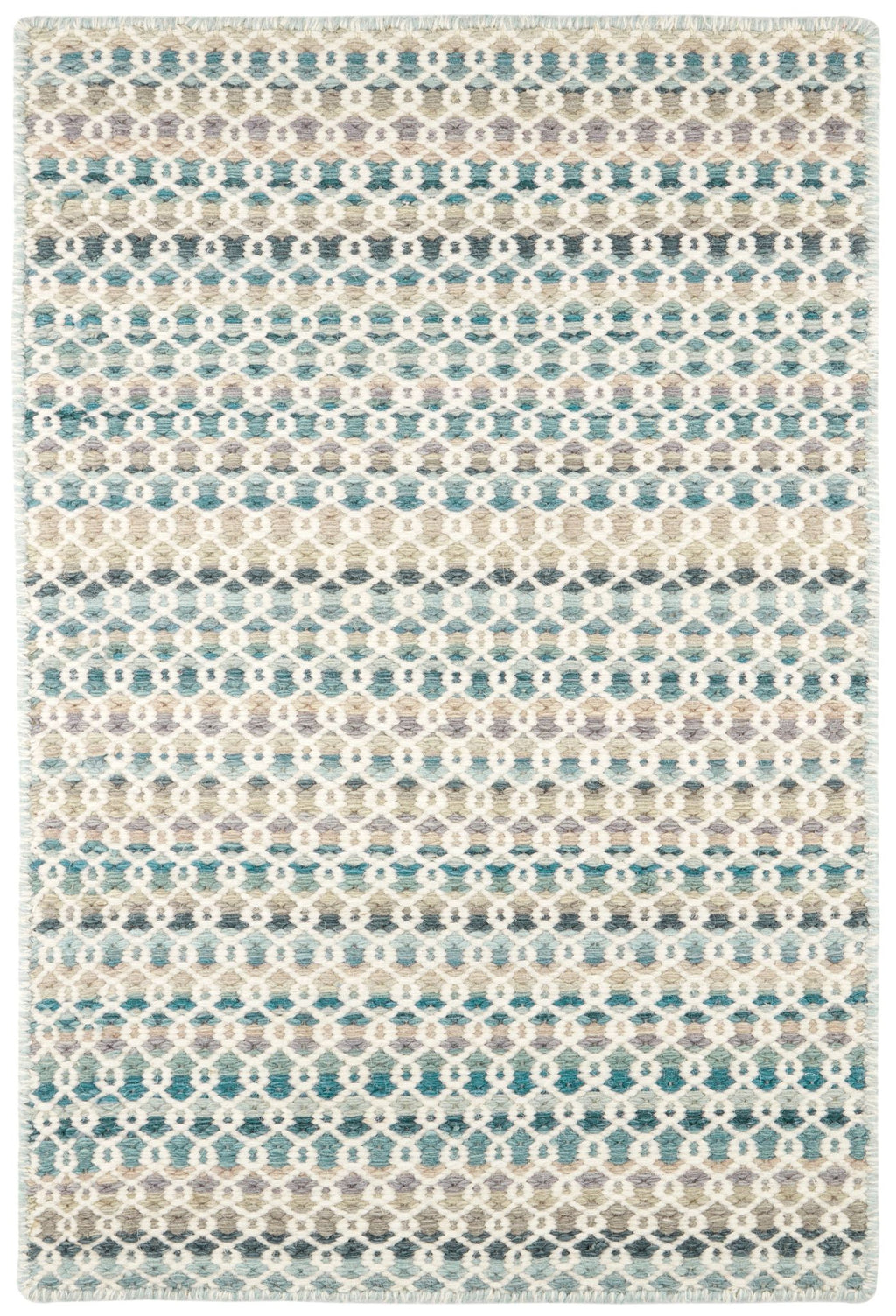 Poppy Blue Handwoven Wool Rug - DA2024 - 10x14
