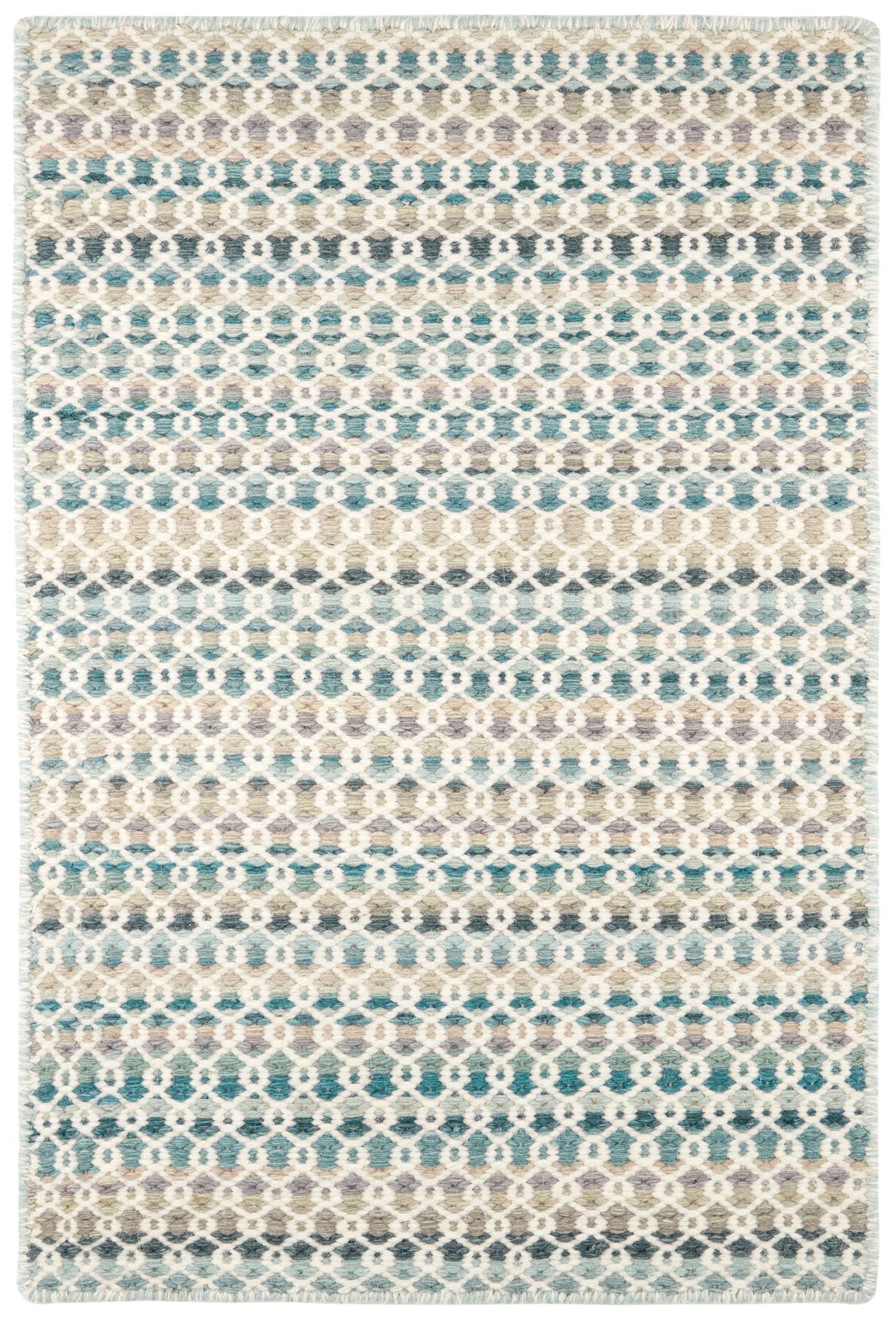 Poppy Blue Handwoven Wool Rug - DA2024 - 10x14