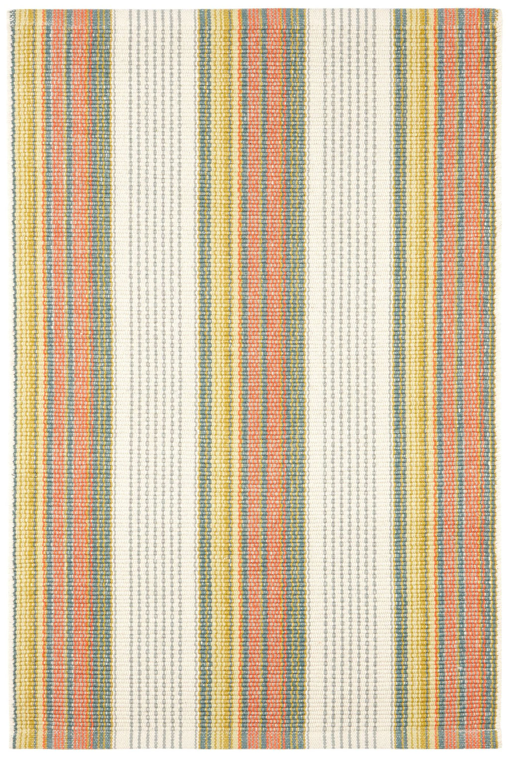 Sloane Stripe Sprout Handwoven Cotton Rug - DA2027 - 10x14
