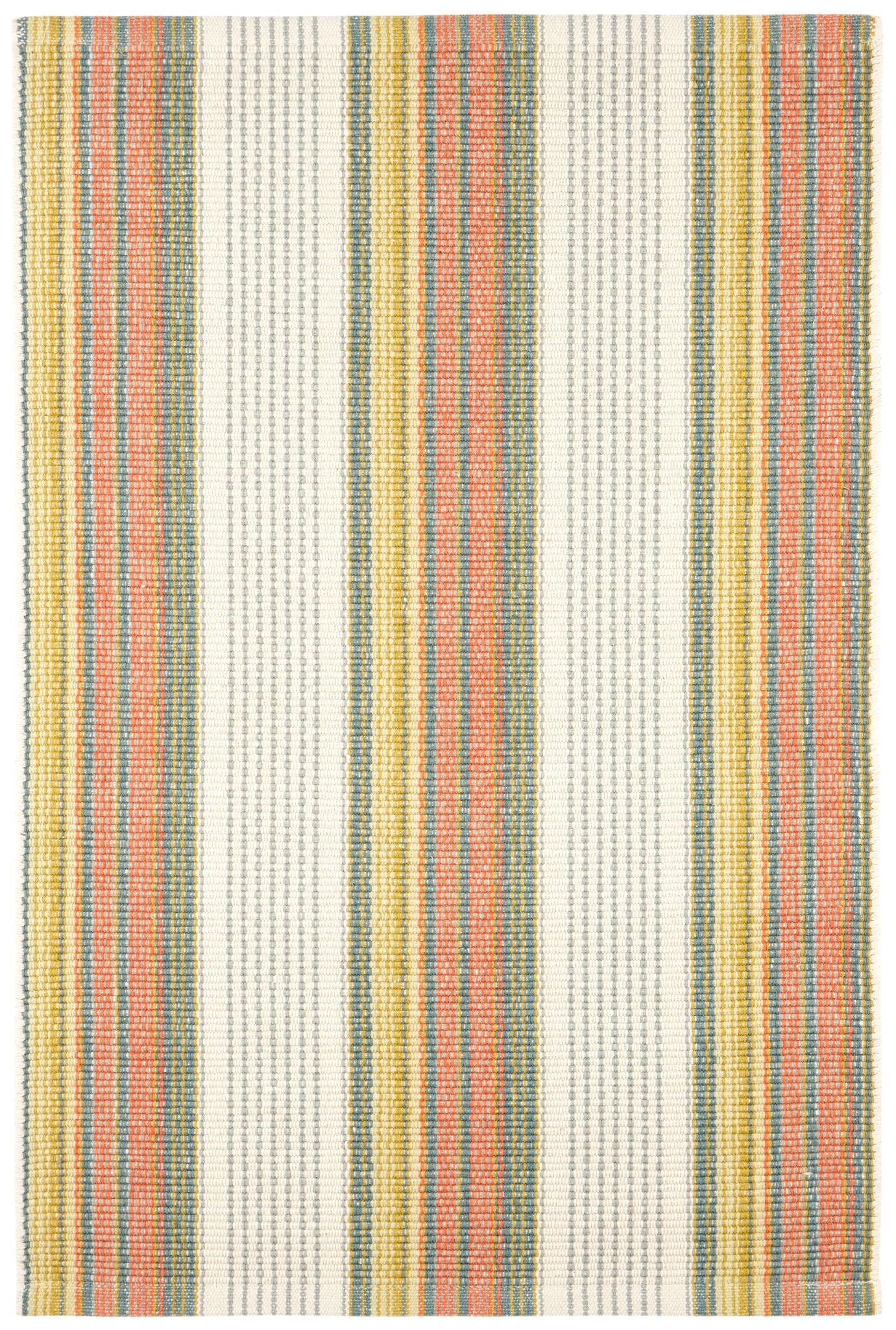 Sloane Stripe Sprout Handwoven Cotton Rug - DA2027 - 10x14