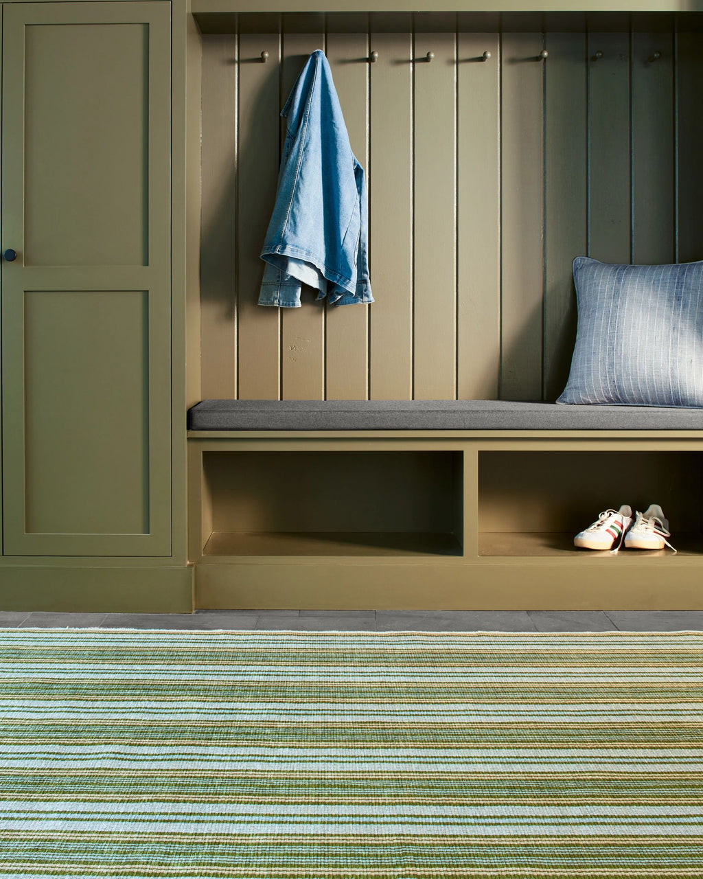 Caravan Stripe Multi Machine Washable Rug - DA2034 - 8x10