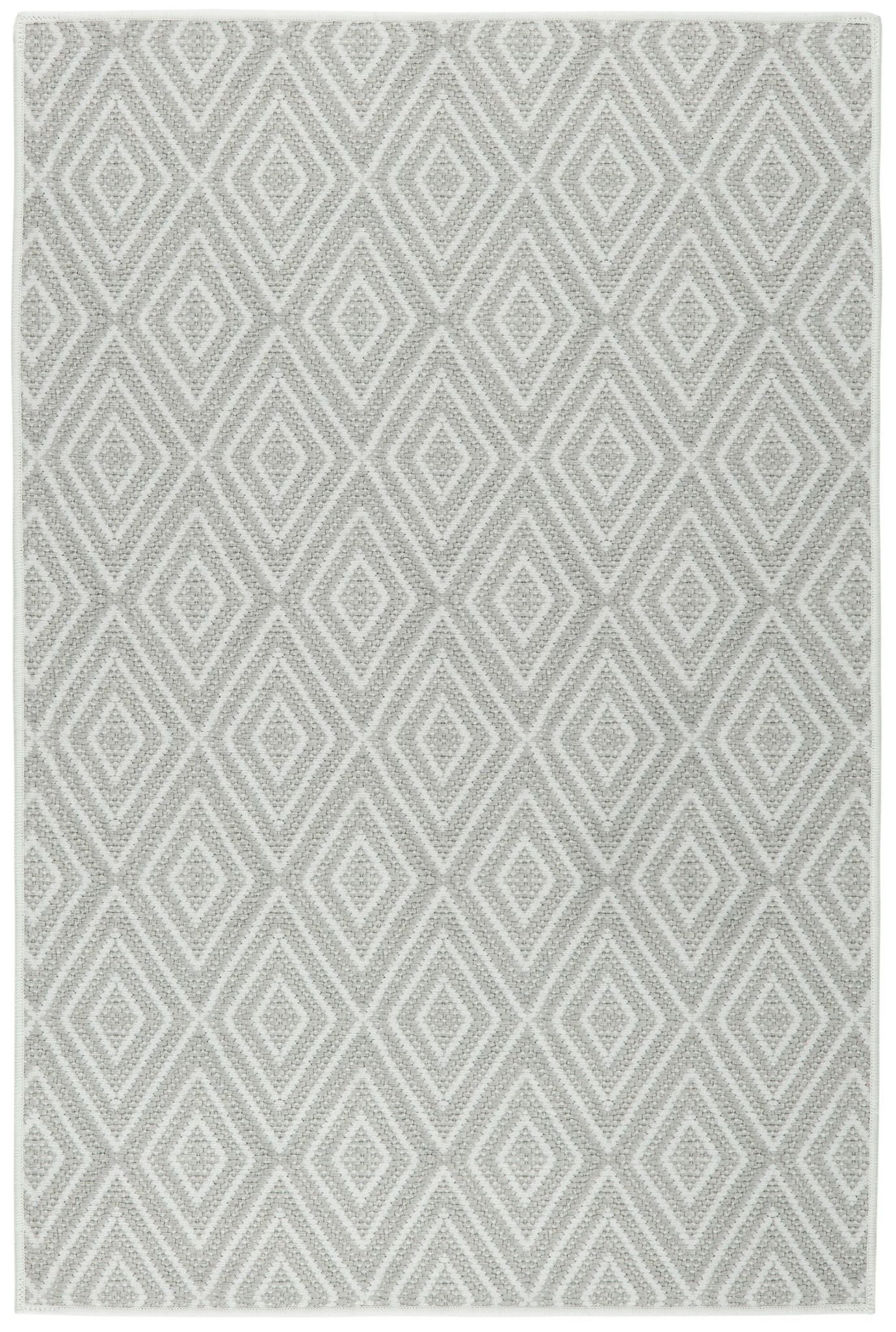 Diamond Platinum/White Machine Washable Rug - DA2035 - 8x10