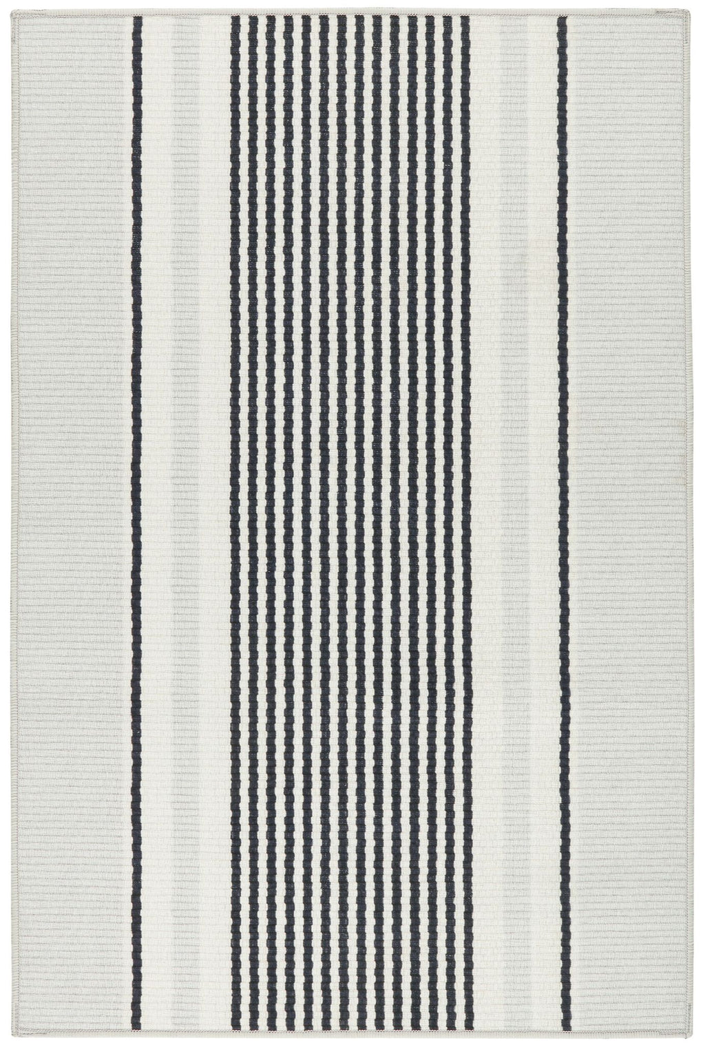 Gunner Stripe Grey Machine Washable Rug - DA2038 - 8x10