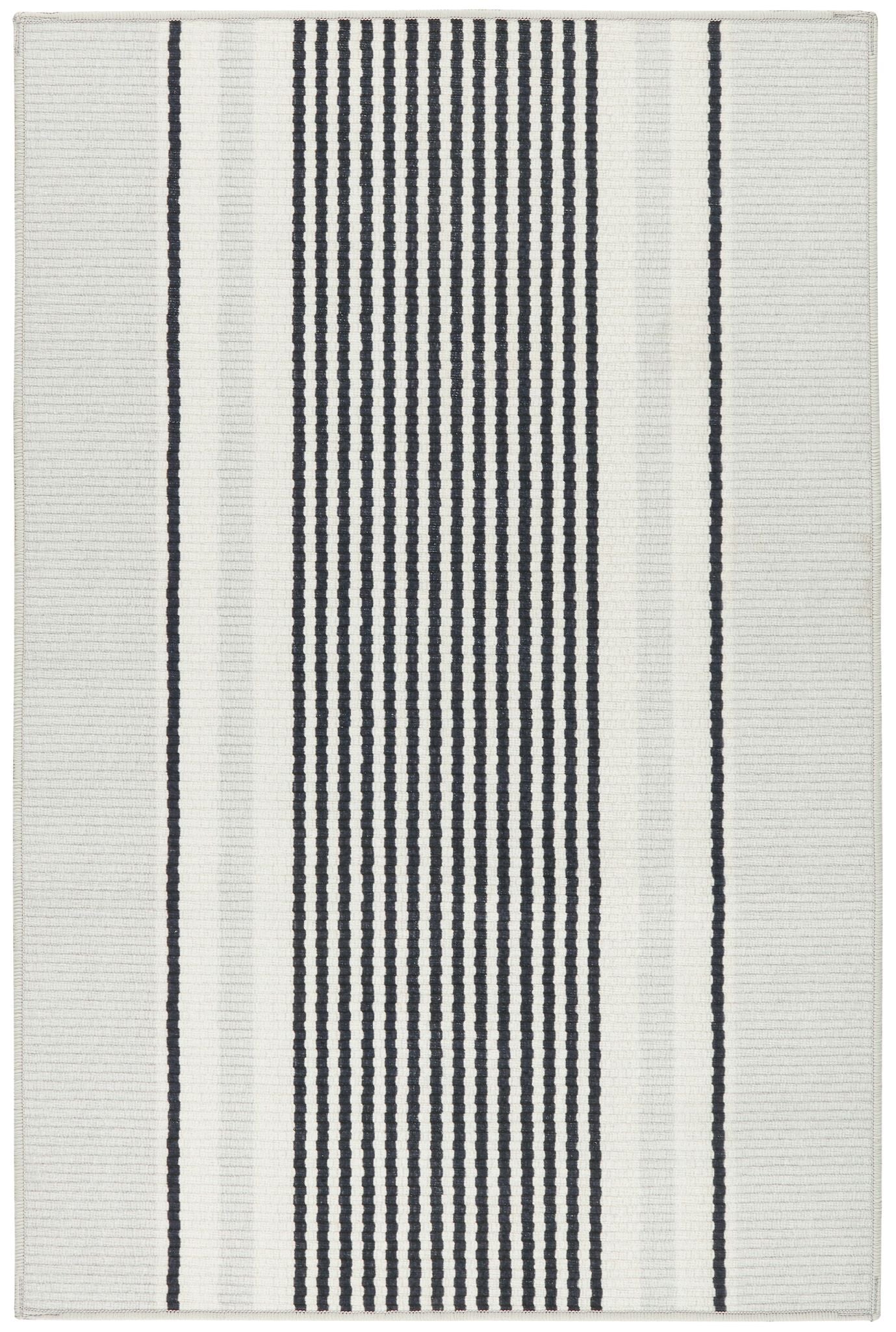 Gunner Stripe Grey Machine Washable Rug - DA2038 - 8x10