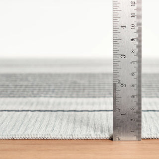 Gunner Stripe Grey Machine Washable Rug - DA2038 - 8x10