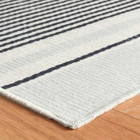 Gunner Stripe Grey Machine Washable Rug - DA2038 - 8x10