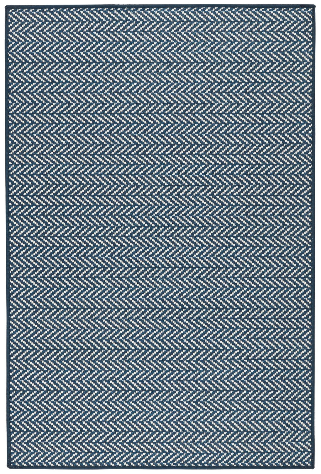 Herringbone Navy Machine Washable Rug - DA2039 - 8x10