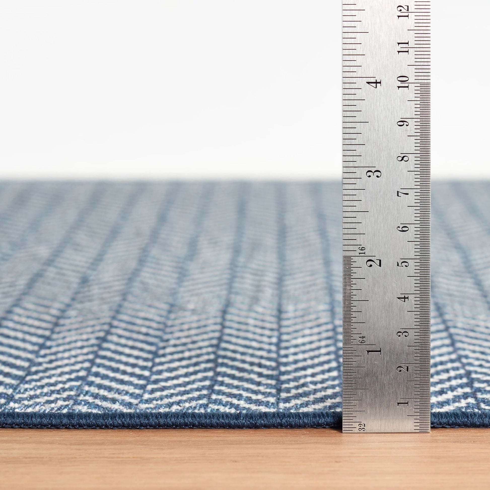 Herringbone Navy Machine Washable Rug - DA2039 - 8x10