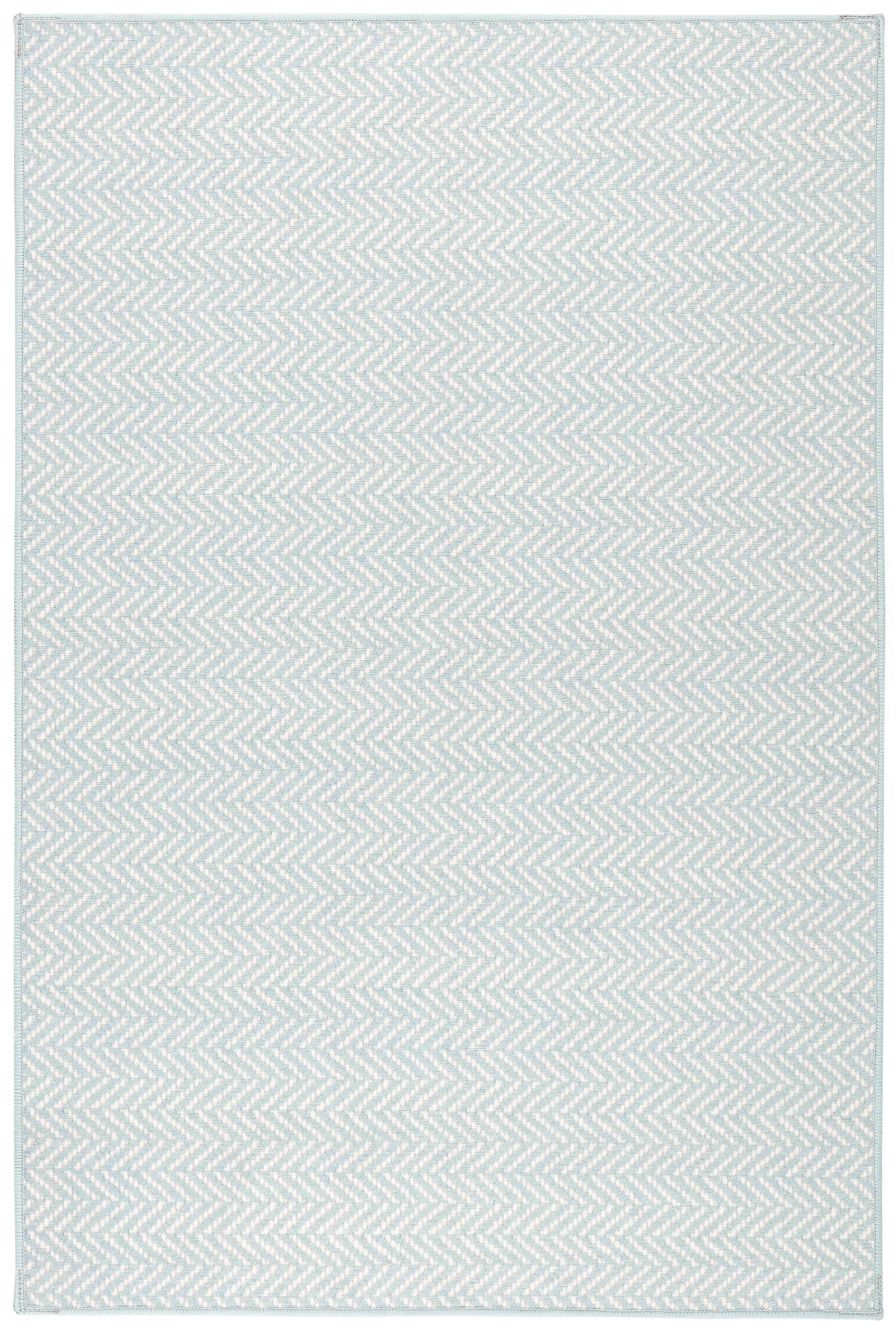 Herringbone Swedish Blue Machine Washable Rug - DA2040 - 8x10