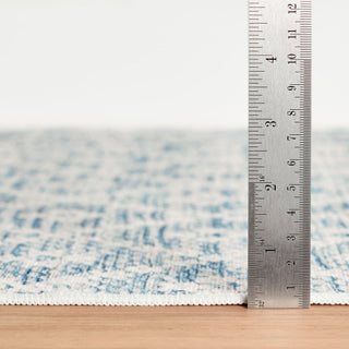 Melange Diamond Blue Machine Washable Rug - DA2045 - 8x10