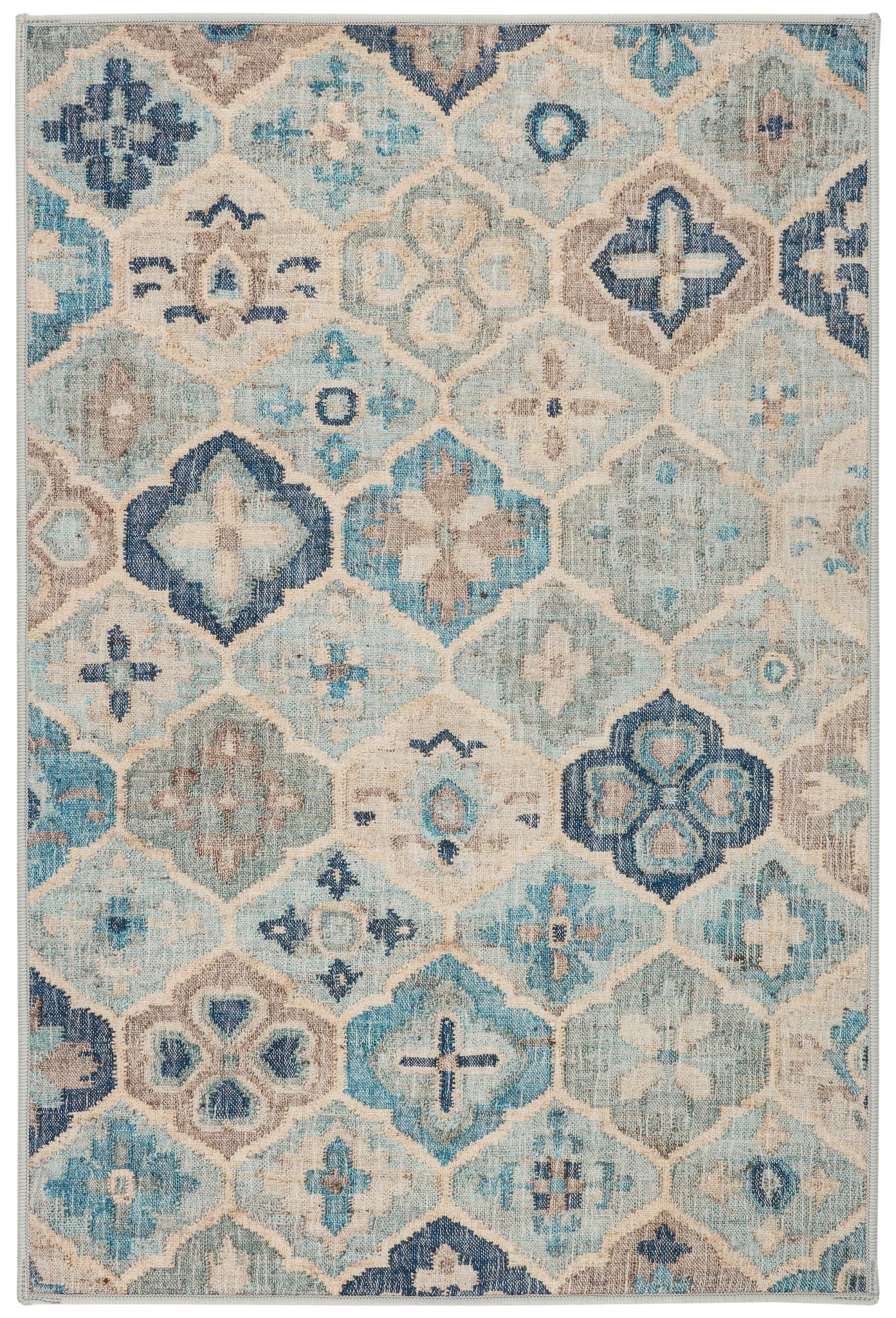 Pali Blue Machine Washable Rug - DA2050 - 8x10