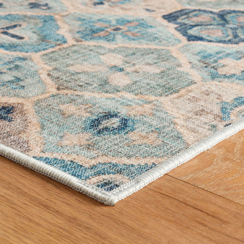 Pali Blue Machine Washable Rug - DA2050 - 8x10