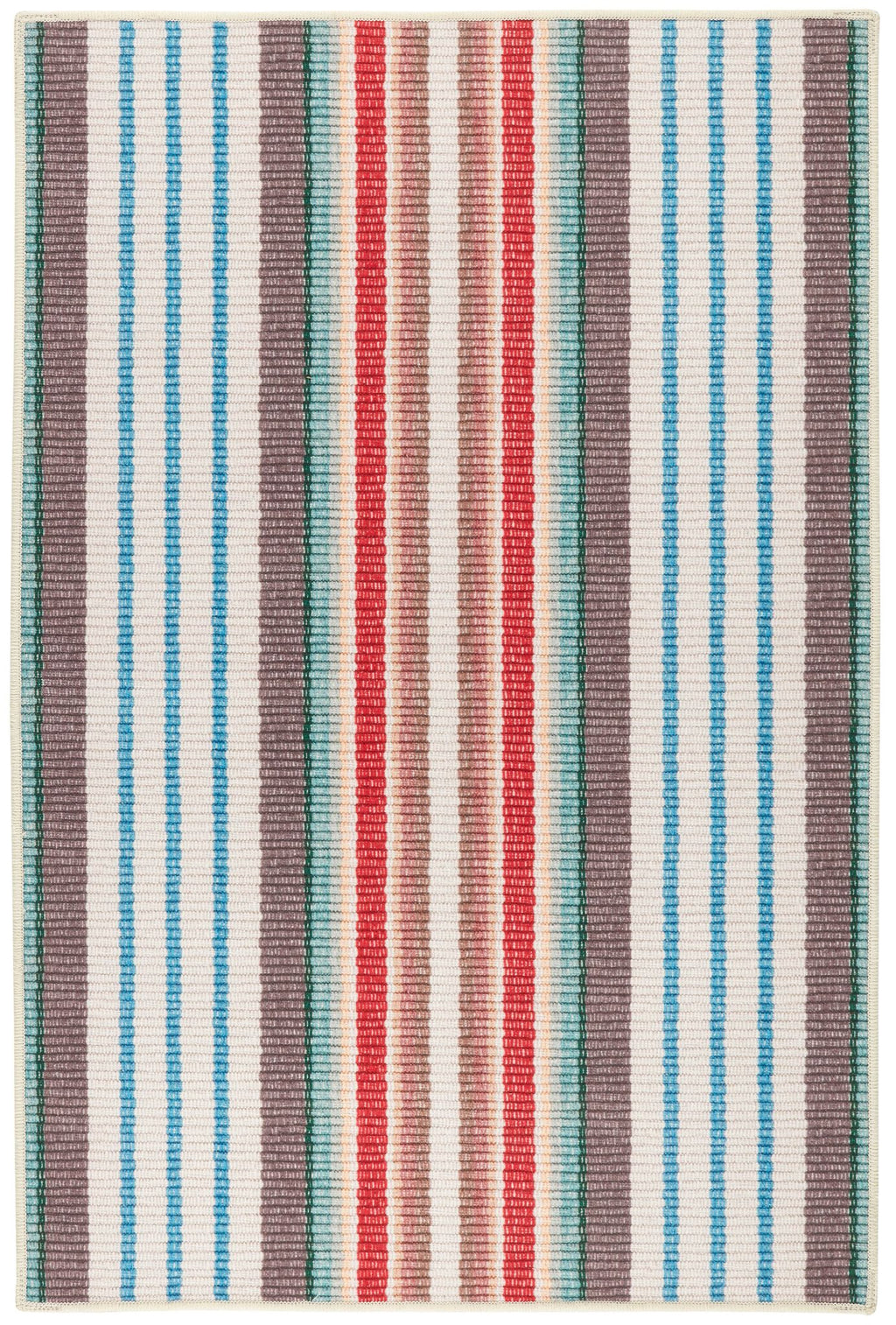 Ranch Stripe Multi Machine Washable Rug - DA2053 - 8x10