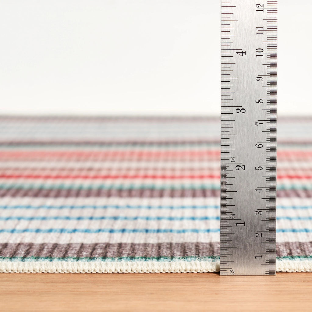 Ranch Stripe Multi Machine Washable Rug - DA2053 - 8x10