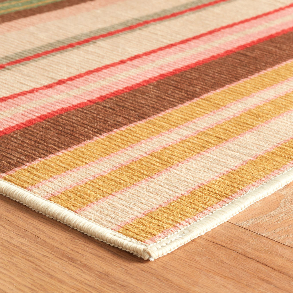 Sienna Stripe Multi Machine Washable Rug - DA2054 - 8x10