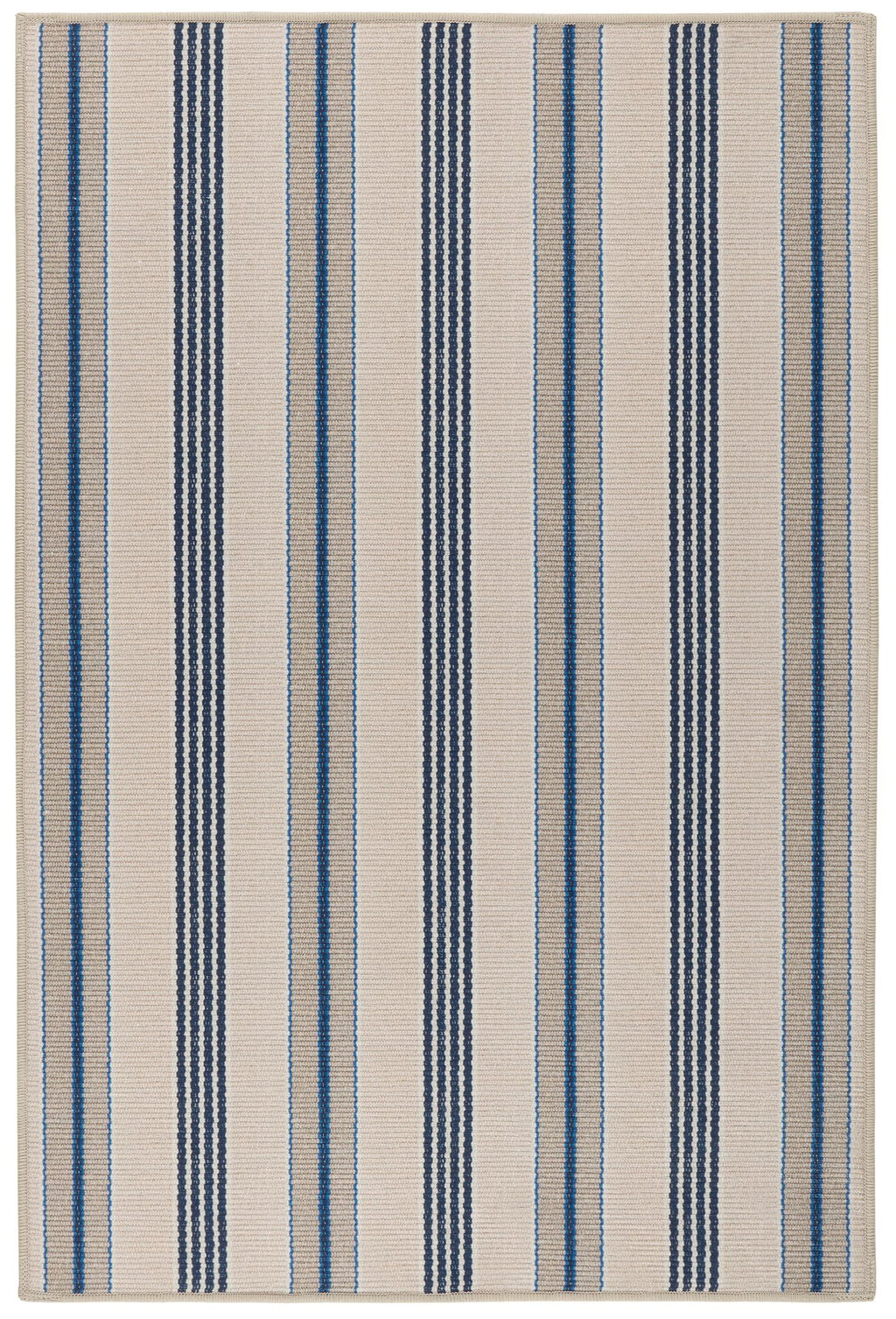 Nimes Ticking Neutral Machine Washable Rug - DA2059 - 8x10