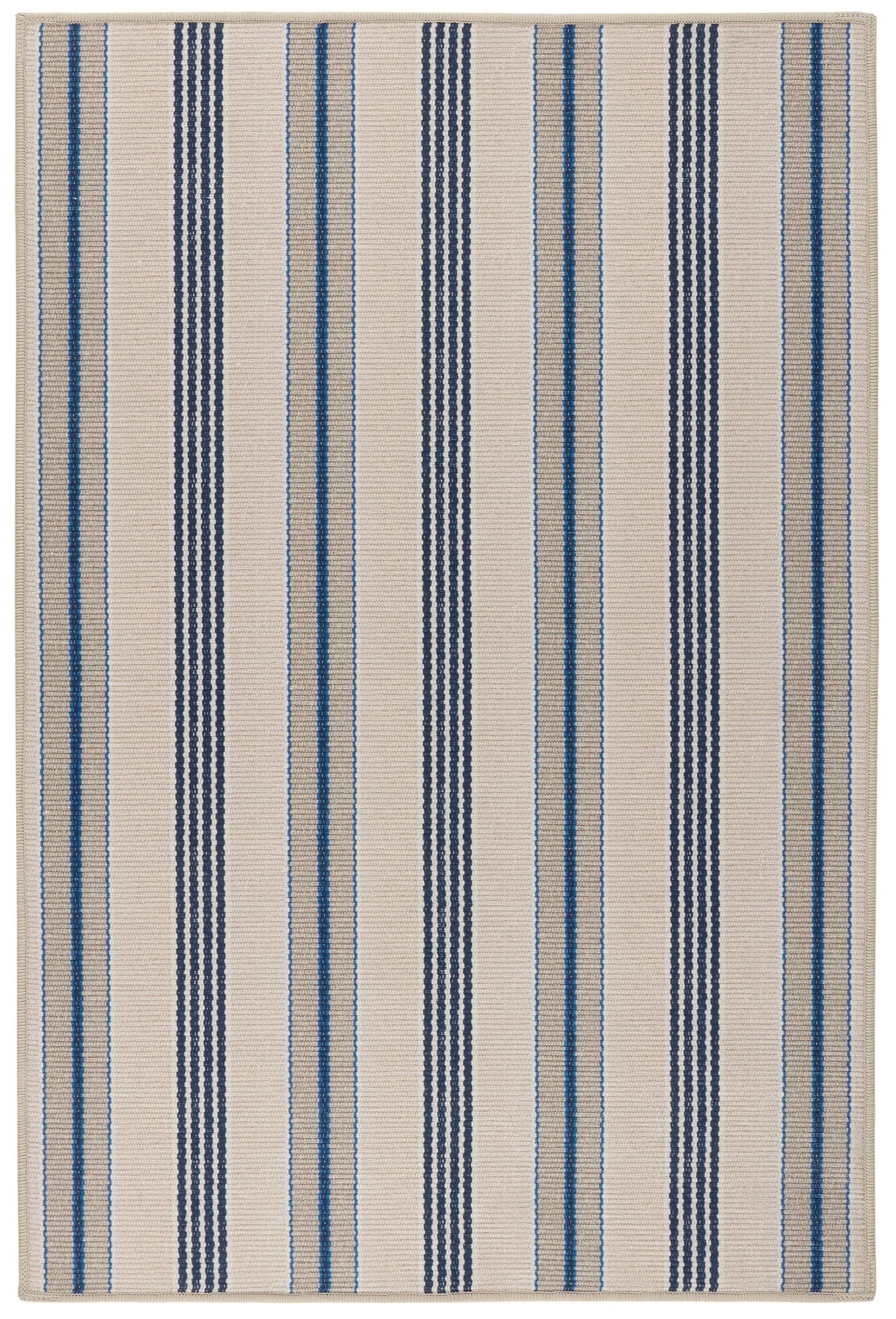 Nimes Ticking Neutral Machine Washable Rug - DA2059 - 8x10