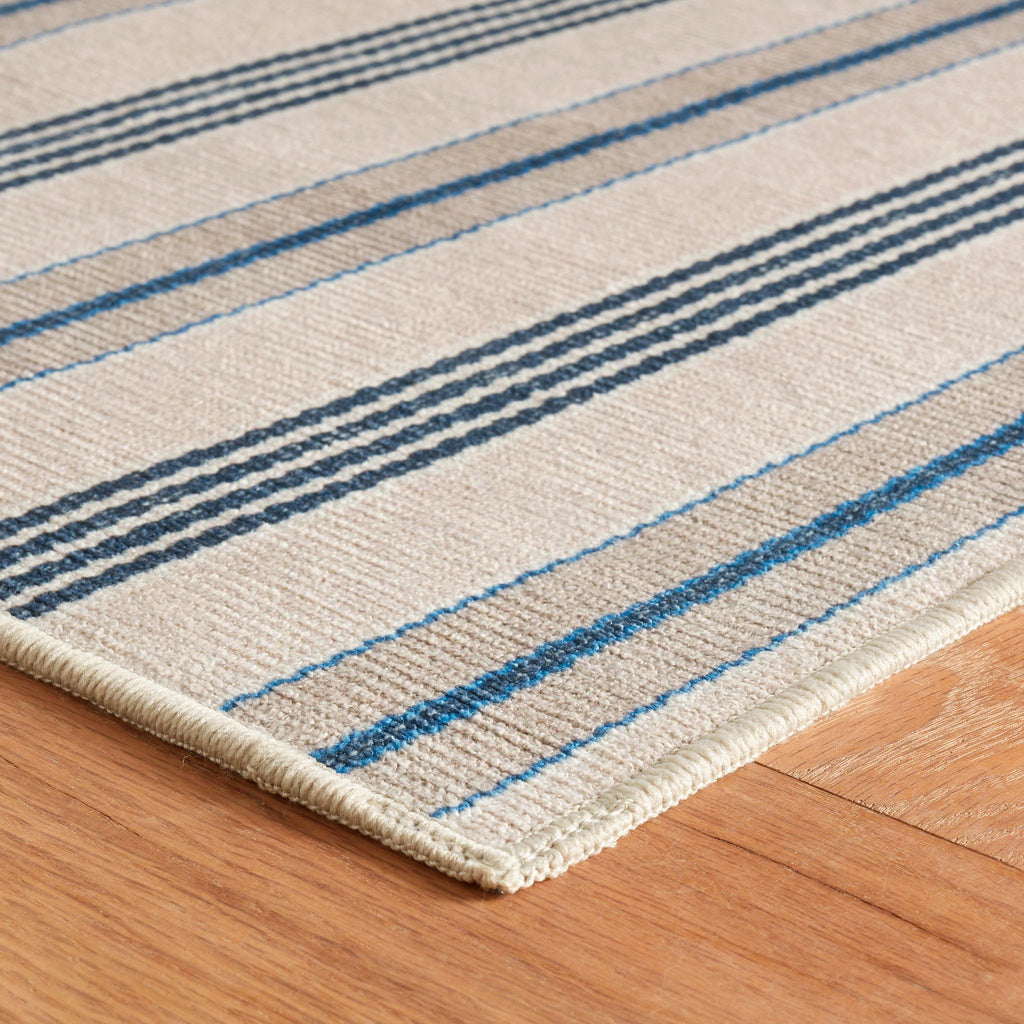 Nimes Ticking Neutral Machine Washable Rug - DA2059 - 8x10