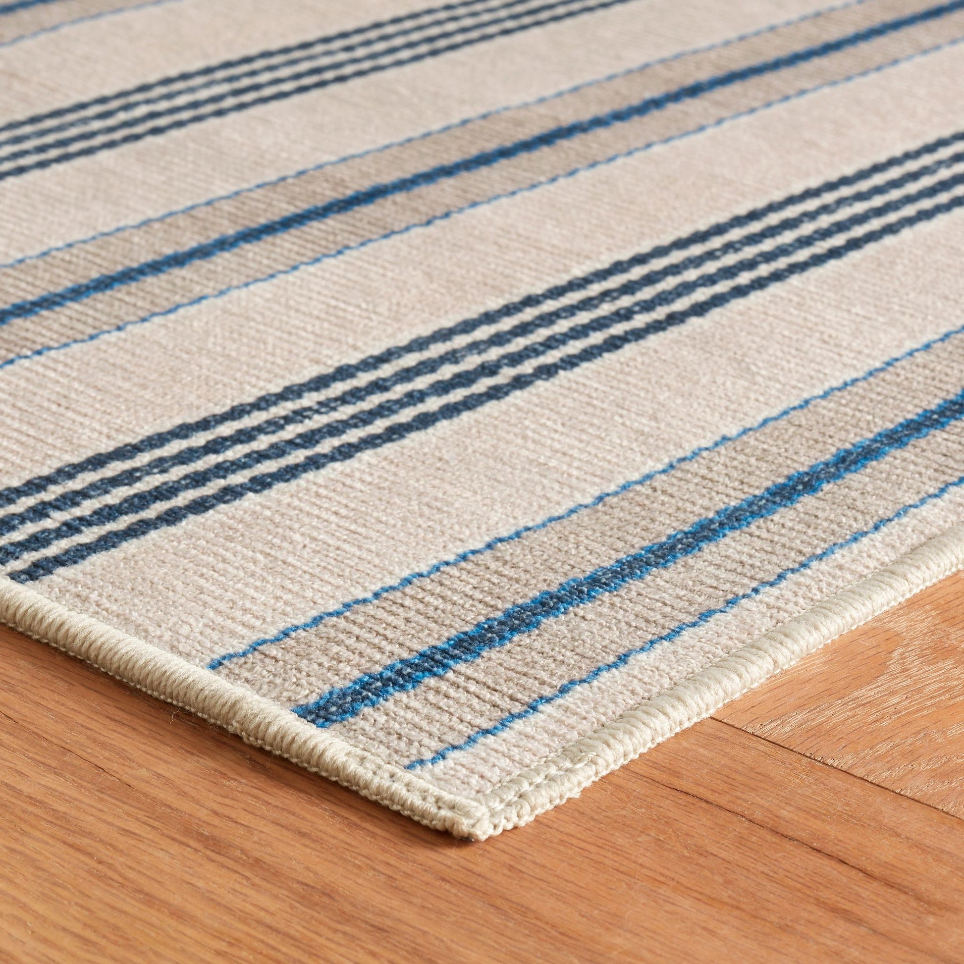 Nimes Ticking Neutral Machine Washable Rug - DA2059 - 8x10