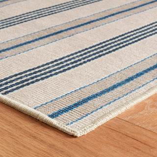 Nimes Ticking Neutral Machine Washable Rug - DA2059 - 8x10