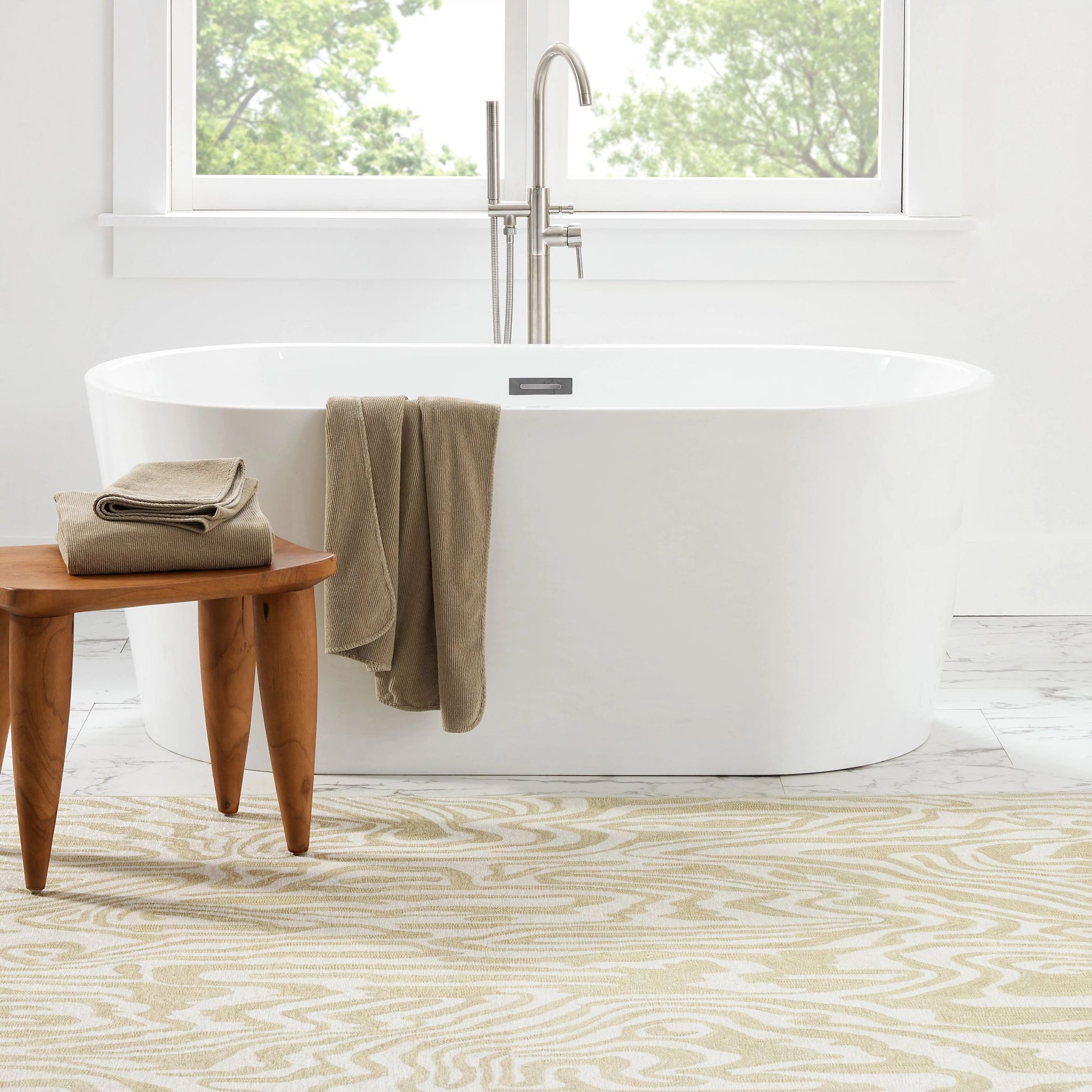Amber Natural Machine Washable Rug - DA2158 - 8x10