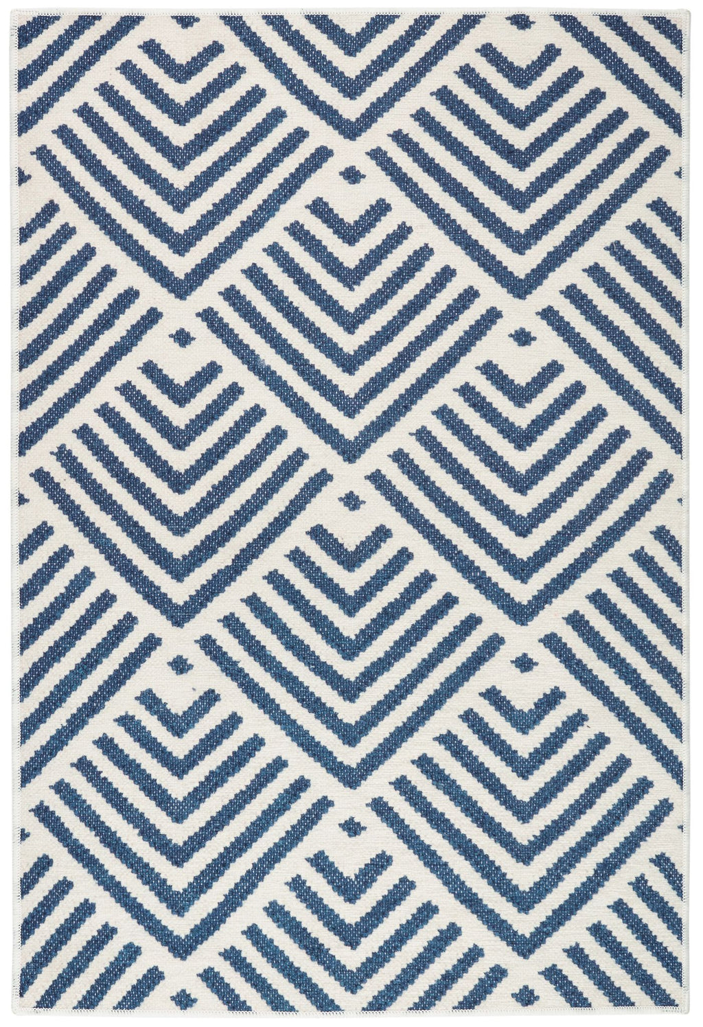 Cleo Navy Machine Washable Rug - DA2168 - 8x10