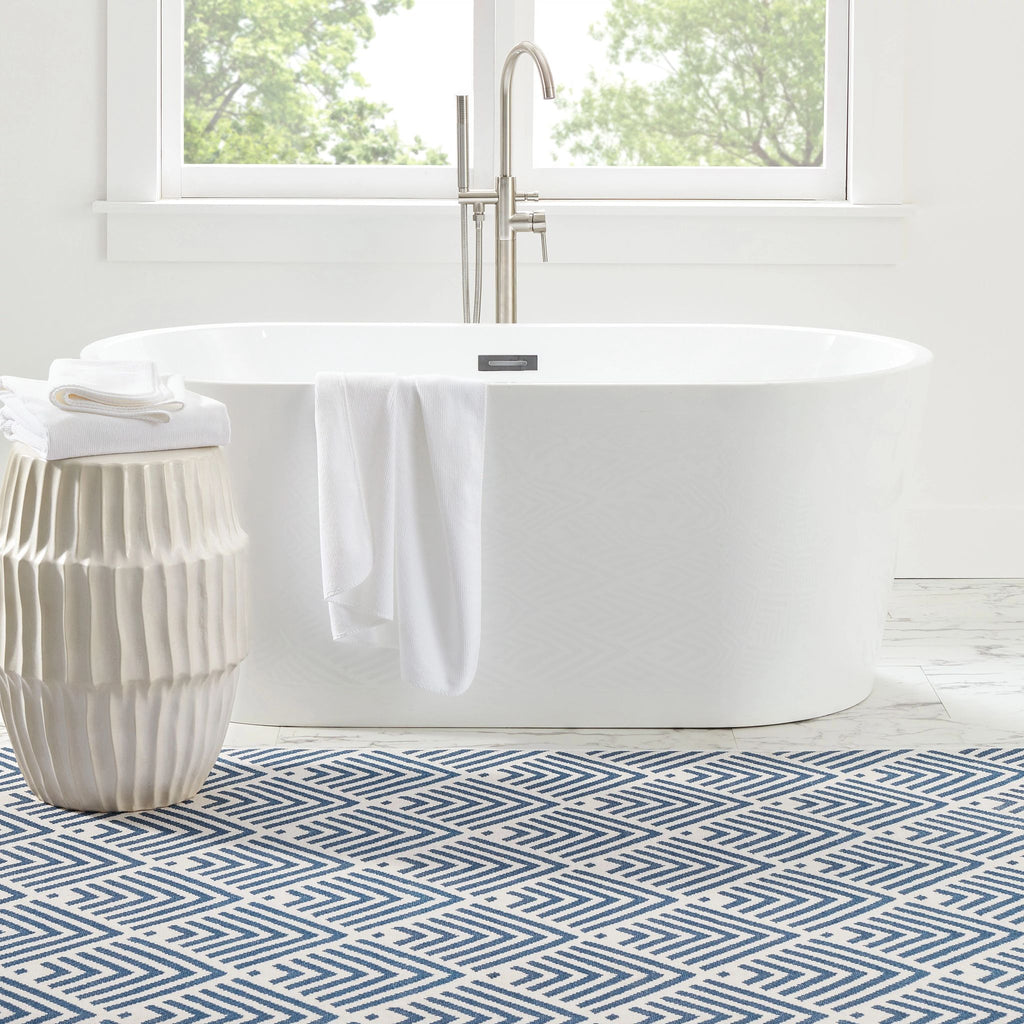 Cleo Navy Machine Washable Rug - DA2168 - 8x10