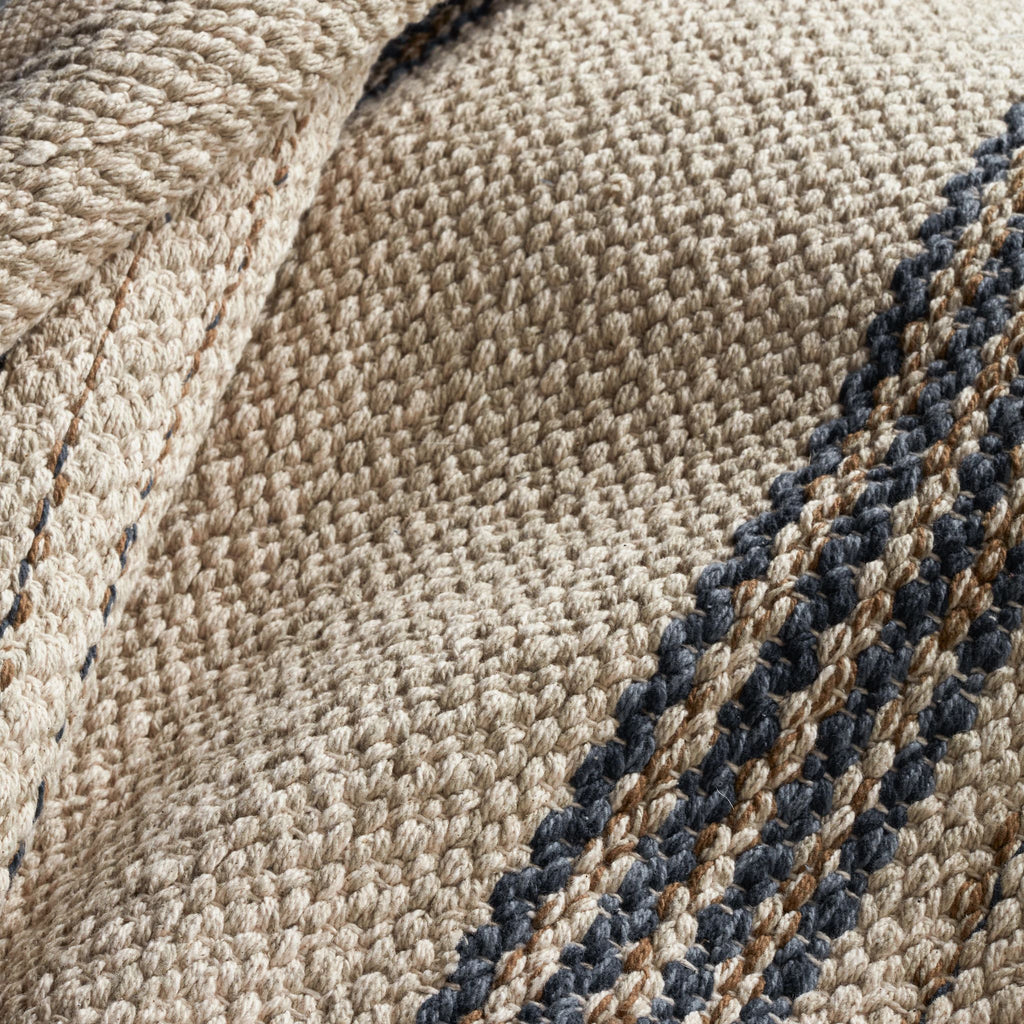 Cielo Stripe Navy Handwoven Cotton Rug - DA2205 - 10x14