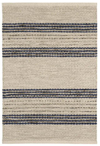 Cielo Stripe Navy Handwoven Cotton Rug - DA2205 - 10x14