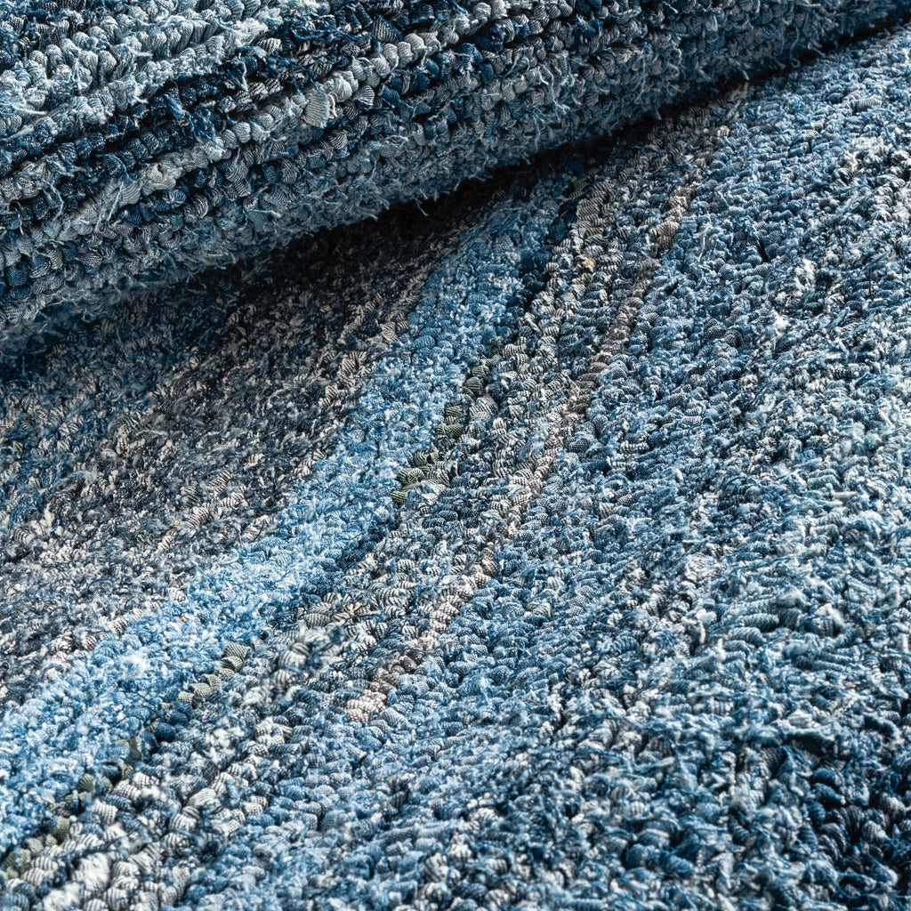 Denim Chindi Blue Hand Hooked Cotton Rug - DA2206 - 10x14