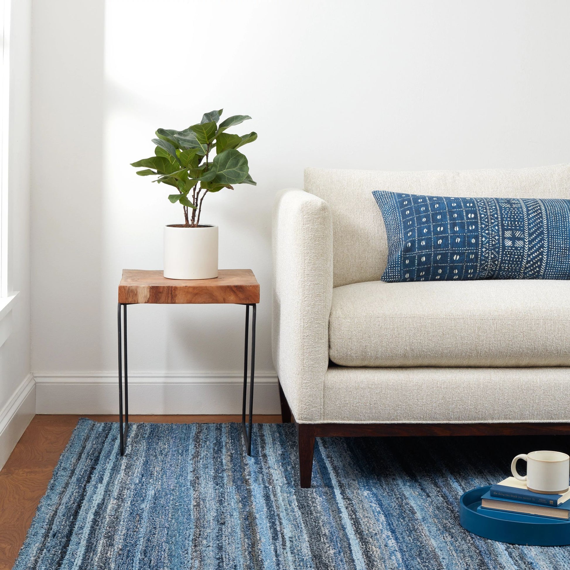Denim Chindi Blue Hand Hooked Cotton Rug - DA2206 - 10x14