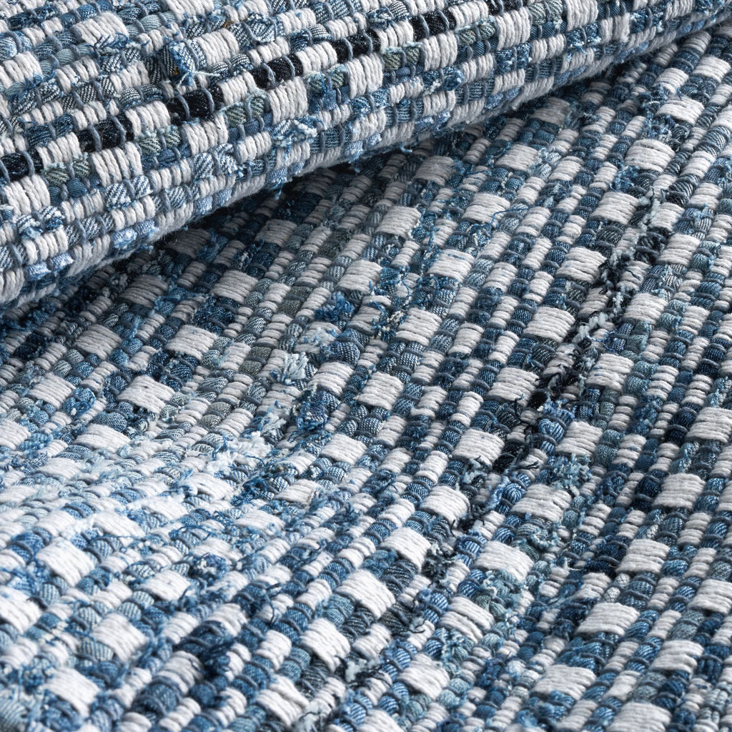 Denim Stone Blue Handwoven Cotton Rug - DA2208 - 10x14