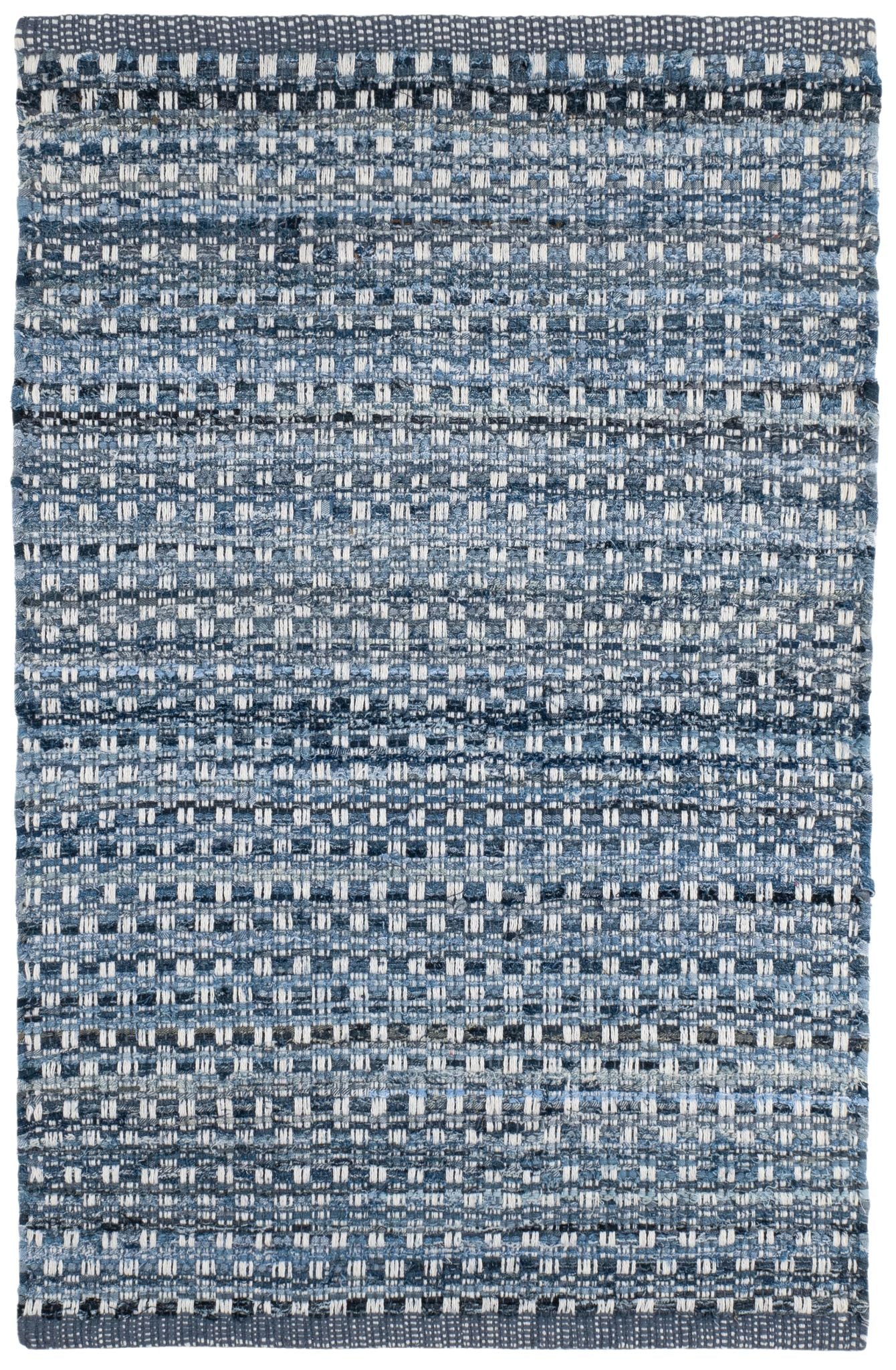 Denim Stone Blue Handwoven Cotton Rug - DA2208 - 10x14