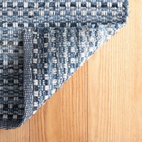 Denim Stone Blue Handwoven Cotton Rug - DA2208 - 10x14