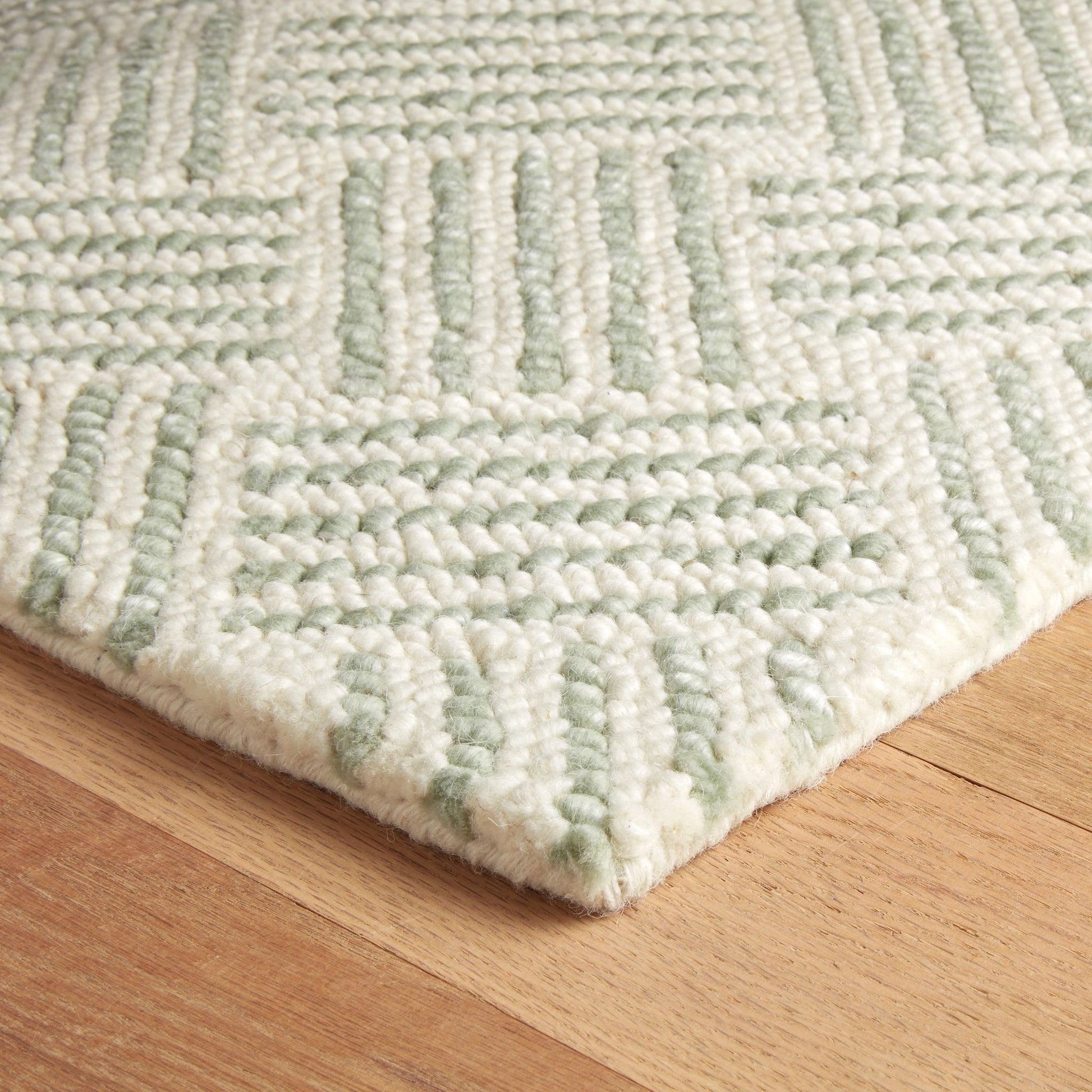 Layers Desert Sage Hand Hooked Wool Rug - DA2211 - 10x14