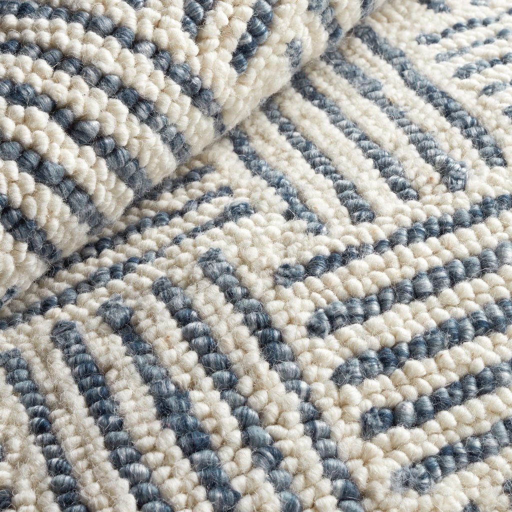 Layers Indigo Hand Hooked Wool Rug - DA2212 - 10x14