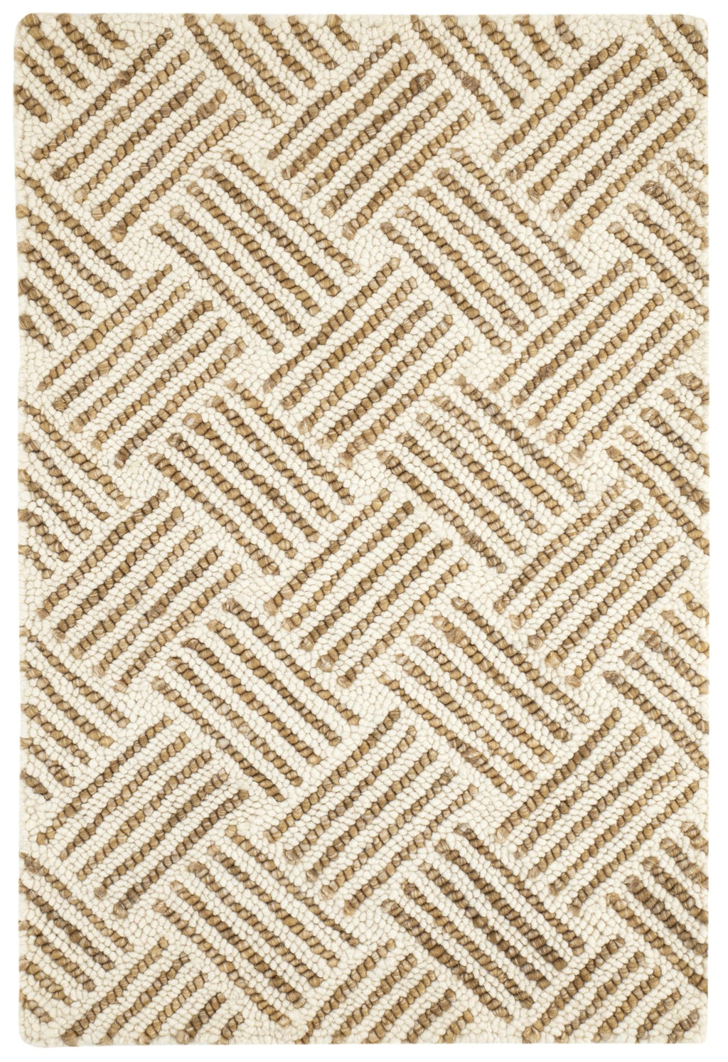 Layers Ochre Hand Hooked Wool Rug - DA2213 - 10x14